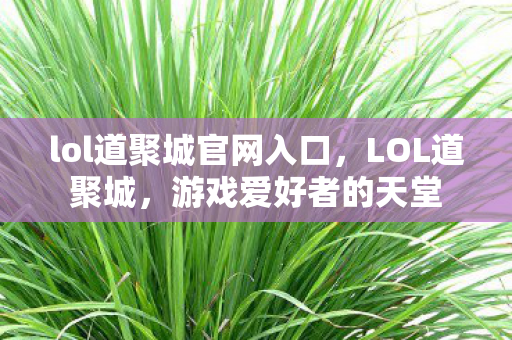 lol道聚城官网入口,LOL道聚城,游戏爱好者的天堂 lol道聚城官网入口,LOL道聚城,游戏爱好者的天堂