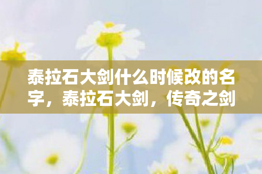泰拉石大剑什么时候改的名字,泰拉石大剑,传奇之剑的铸造与荣耀传承 泰拉石大剑什么时候改的名字,泰拉石大剑,传奇之剑的铸造与荣耀传承