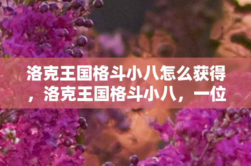 洛克王国格斗小八怎么获得,洛克王国格斗小八,一位新星在闪耀 洛克王国格斗小八怎么获得,洛克王国格斗小八,一位新星在闪耀