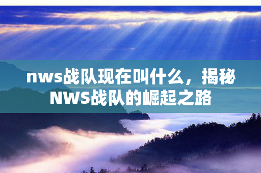 nws战队现在叫什么,揭秘NWS战队的崛起之路 nws战队现在叫什么,揭秘NWS战队的崛起之路