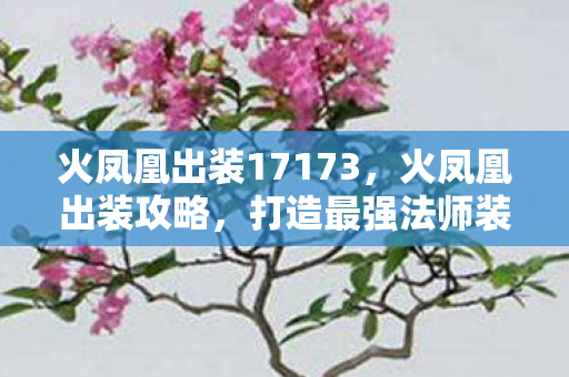 火凤凰出装17173,火凤凰出装攻略,打造最强法师装备组合 火凤凰出装17173,火凤凰出装攻略,打造最强法师装备组合
