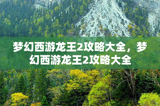 梦幻西游龙王2攻略大全,梦幻西游龙王2攻略大全 梦幻西游龙王2攻略大全,梦幻西游龙王2攻略大全