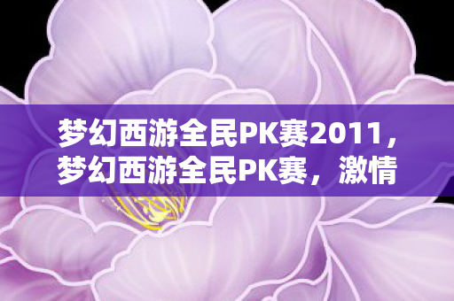 梦幻西游全民PK赛2011,梦幻西游全民PK赛,激情燃烧的游戏盛宴 梦幻西游全民PK赛2011,梦幻西游全民PK赛,激情燃烧的游戏盛宴
