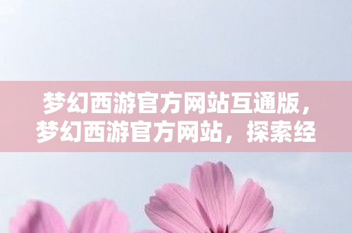 梦幻西游官方网站互通版，梦幻西游官方网站，探索经典游戏世界的门户