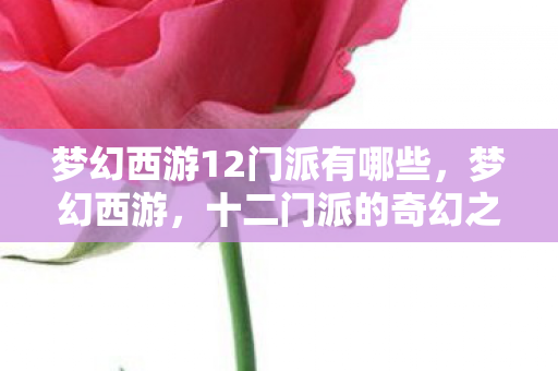 梦幻西游12门派有哪些,梦幻西游,十二门派的奇幻之旅 梦幻西游12门派有哪些,梦幻西游,十二门派的奇幻之旅