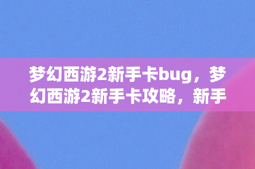 梦幻西游2新手卡bug，梦幻西游2新手卡攻略，新手入门指南，轻松玩转梦幻西游2！