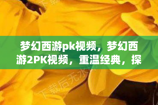梦幻西游pk视频，梦幻西游2PK视频，重温经典，探索游戏新篇章