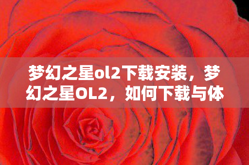 梦幻之星ol2下载安装,梦幻之星OL2,如何下载与体验这款备受瞩目的游戏 梦幻之星ol2下载安装,梦幻之星OL2,如何下载与体验这款备受瞩目的游戏