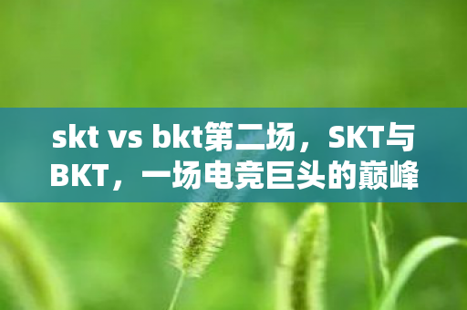 skt vs bkt第二场，SKT与BKT，一场电竞巨头的巅峰对决