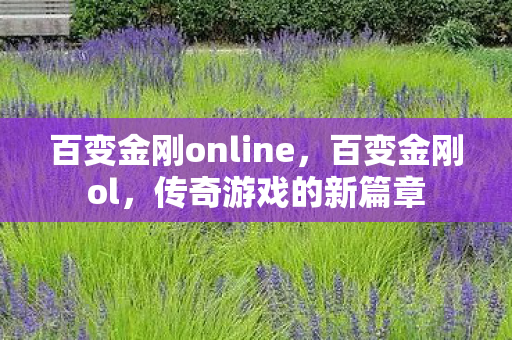 百变金刚online,百变金刚ol,传奇游戏的新篇章 百变金刚online,百变金刚ol,传奇游戏的新篇章