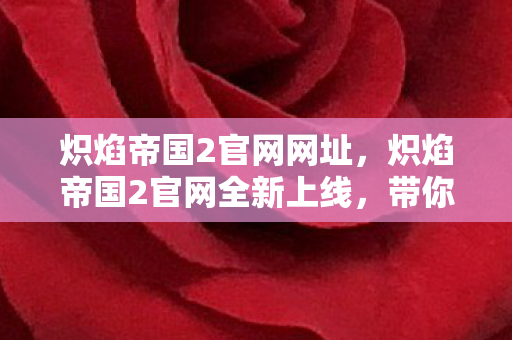 炽焰帝国2官网网址，炽焰帝国2官网全新上线，带你领略全新游戏世界！