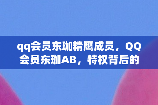 qq会员东珈精鹰成员,QQ会员东珈AB,特权背后的故事与争议 qq会员东珈精鹰成员,QQ会员东珈AB,特权背后的故事与争议