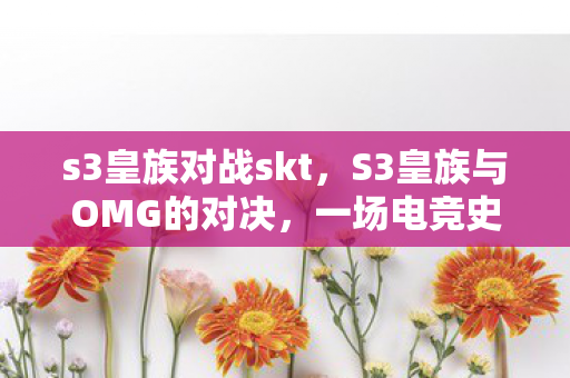 s3皇族对战skt，S3皇族与OMG的对决，一场电竞史诗的巅峰碰撞