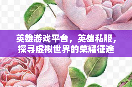 英雄游戏平台，英雄私服，探寻虚拟世界的荣耀征途