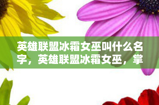 英雄联盟冰霜女巫叫什么名字,英雄联盟冰霜女巫,掌握冰封力量的神秘英雄 英雄联盟冰霜女巫叫什么名字,英雄联盟冰霜女巫,掌握冰封力量的神秘英雄
