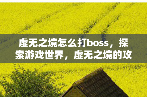 虚无之境怎么打boss,探索游戏世界,虚无之境的攻略指南 虚无之境怎么打boss,探索游戏世界,虚无之境的攻略指南
