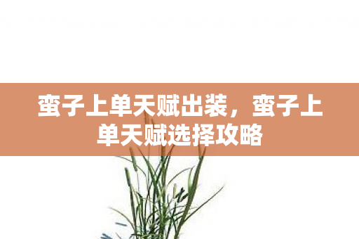 蛮子上单天赋出装,蛮子上单天赋选择攻略 蛮子上单天赋出装,蛮子上单天赋选择攻略