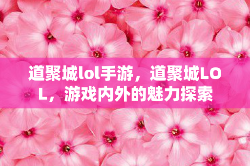 道聚城lol手游,道聚城LOL,游戏内外的魅力探索 道聚城lol手游,道聚城LOL,游戏内外的魅力探索