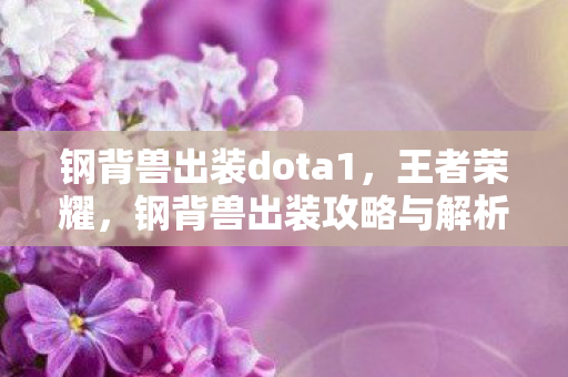 钢背兽出装dota1,王者荣耀,钢背兽出装攻略与解析 钢背兽出装dota1,王者荣耀,钢背兽出装攻略与解析