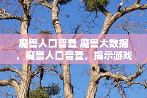 魔兽人口普查 魔兽大数据,魔兽人口普查,揭示游戏世界的种族多样性 魔兽人口普查 魔兽大数据,魔兽人口普查,揭示游戏世界的种族多样性