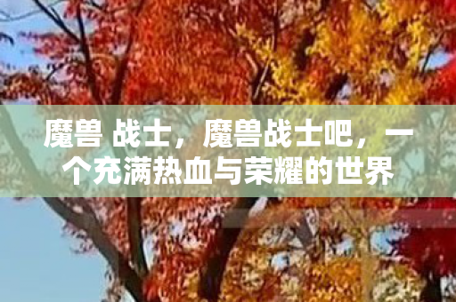 魔兽 战士,魔兽战士吧,一个充满热血与荣耀的世界 魔兽 战士,魔兽战士吧,一个充满热血与荣耀的世界