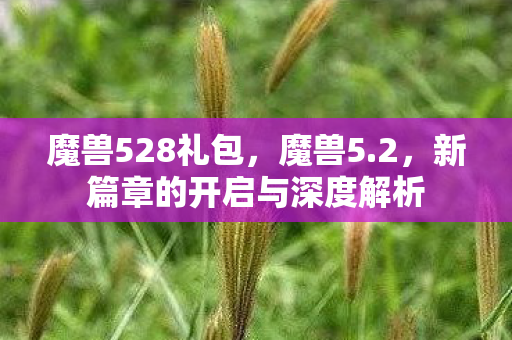 魔兽528礼包，魔兽5.2，新篇章的开启与深度解析