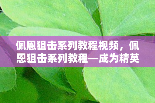 佩恩狙击系列教程视频,佩恩狙击系列教程—成为精英狙击手的必经之路 佩恩狙击系列教程视频,佩恩狙击系列教程—成为精英狙击手的必经之路