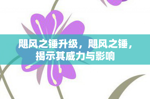 飓风之锤升级,飓风之锤,揭示其威力与影响 飓风之锤升级,飓风之锤,揭示其威力与影响