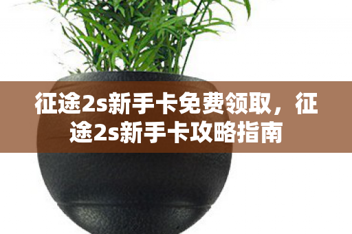 征途2s新手卡免费领取，征途2s新手卡攻略指南