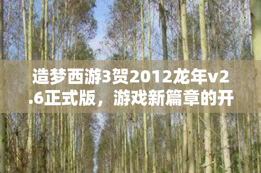 造梦西游3贺2012龙年v2.6正式版,游戏新篇章的开启 造梦西游3贺2012龙年v2.6正式版,游戏新篇章的开启