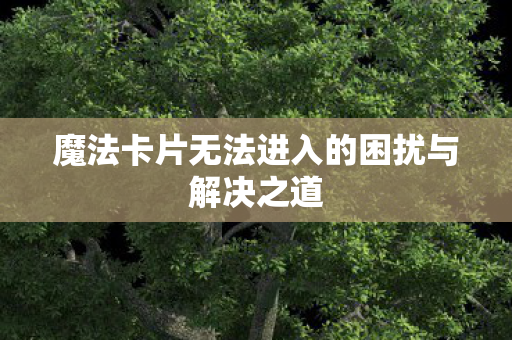 魔法卡片无法进入的困扰与解决之道