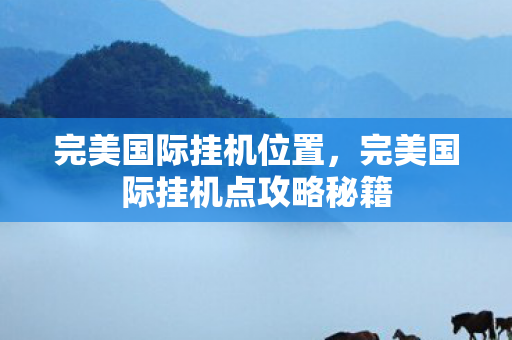 完美国际挂机位置,完美国际挂机点攻略秘籍 完美国际挂机位置,完美国际挂机点攻略秘籍