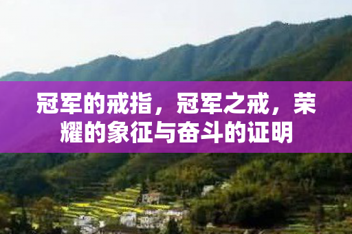 冠军的戒指，冠军之戒，荣耀的象征与奋斗的证明