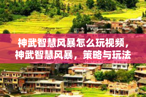 神武智慧风暴怎么玩视频,神武智慧风暴,策略与玩法详解 神武智慧风暴怎么玩视频,神武智慧风暴,策略与玩法详解