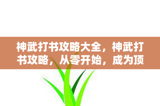 神武打书攻略大全,神武打书攻略,从零开始,成为顶尖玩家 神武打书攻略大全,神武打书攻略,从零开始,成为顶尖玩家