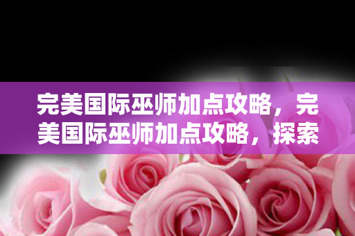 完美国际巫师加点攻略,完美国际巫师加点攻略,探索最佳属性分配策略 完美国际巫师加点攻略,完美国际巫师加点攻略,探索最佳属性分配策略