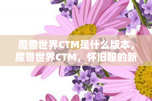 魔兽世界CTM是什么版本,魔兽世界CTM,怀旧服的新篇章 魔兽世界CTM是什么版本,魔兽世界CTM,怀旧服的新篇章