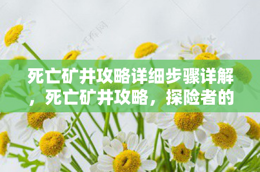 死亡矿井攻略详细步骤详解,死亡矿井攻略,探险者的生存指南 死亡矿井攻略详细步骤详解,死亡矿井攻略,探险者的生存指南