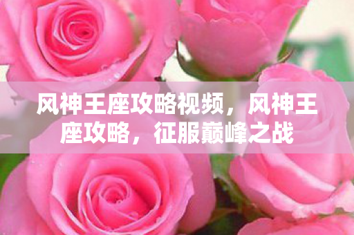 风神王座攻略视频，风神王座攻略，征服巅峰之战