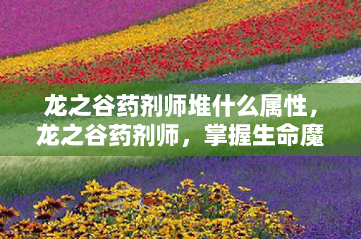 龙之谷药剂师堆什么属性，龙之谷药剂师，掌握生命魔法的神秘职业