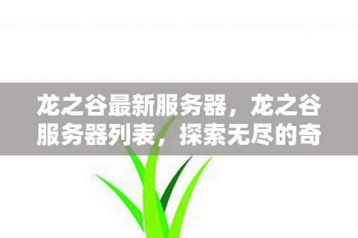 龙之谷最新服务器,龙之谷服务器列表,探索无尽的奇幻世界 龙之谷最新服务器,龙之谷服务器列表,探索无尽的奇幻世界
