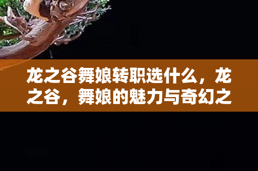 龙之谷舞娘转职选什么,龙之谷,舞娘的魅力与奇幻之旅 龙之谷舞娘转职选什么,龙之谷,舞娘的魅力与奇幻之旅