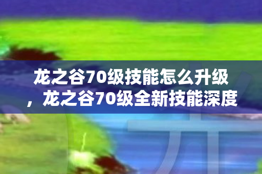 龙之谷70级技能怎么升级，龙之谷70级全新技能深度解析
