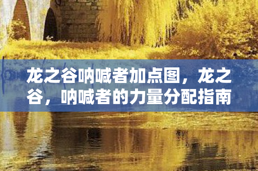 龙之谷呐喊者加点图,龙之谷,呐喊者的力量分配指南 龙之谷呐喊者加点图,龙之谷,呐喊者的力量分配指南