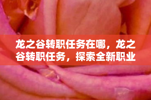 龙之谷转职任务在哪,龙之谷转职任务,探索全新职业领域 龙之谷转职任务在哪,龙之谷转职任务,探索全新职业领域