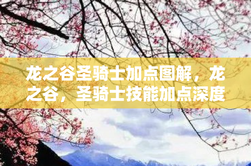 龙之谷圣骑士加点图解,龙之谷,圣骑士技能加点深度解析与攻略 龙之谷圣骑士加点图解,龙之谷,圣骑士技能加点深度解析与攻略