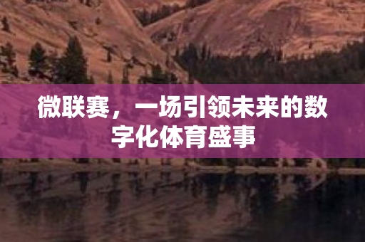 微联赛，一场引领未来的数字化体育盛事