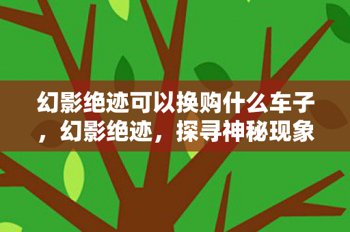 幻影绝迹可以换购什么车子,幻影绝迹,探寻神秘现象的真相 幻影绝迹可以换购什么车子,幻影绝迹,探寻神秘现象的真相