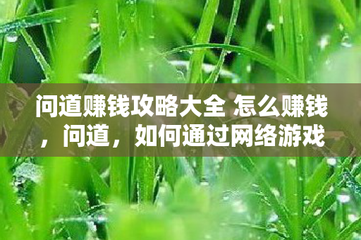 问道赚钱攻略大全 怎么赚钱,问道,如何通过网络游戏赚钱?游戏玩家的财富之路 问道赚钱攻略大全 怎么赚钱,问道,如何通过网络游戏赚钱?游戏玩家的财富之路