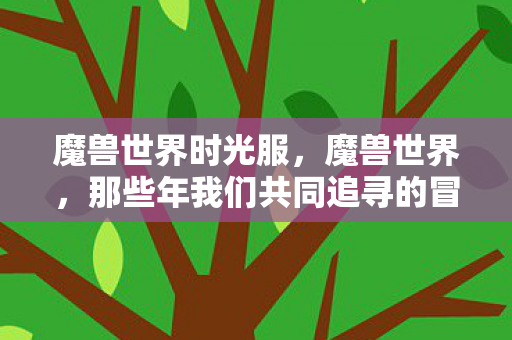 魔兽世界时光服,魔兽世界,那些年我们共同追寻的冒险与荣耀 魔兽世界时光服,魔兽世界,那些年我们共同追寻的冒险与荣耀